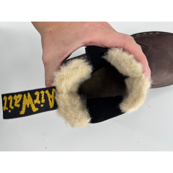 Dr Martens 2976 Faux Fur Lined Chelsea Boots Leather M 9 W 10 - Picture 9 of 12